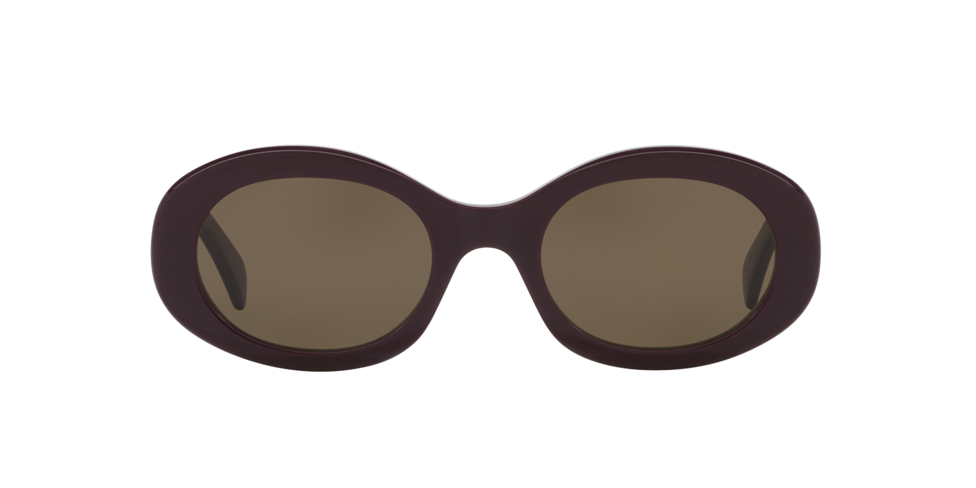 CELINE EYEWEAR Oval Sunglasses in Brown | Endource