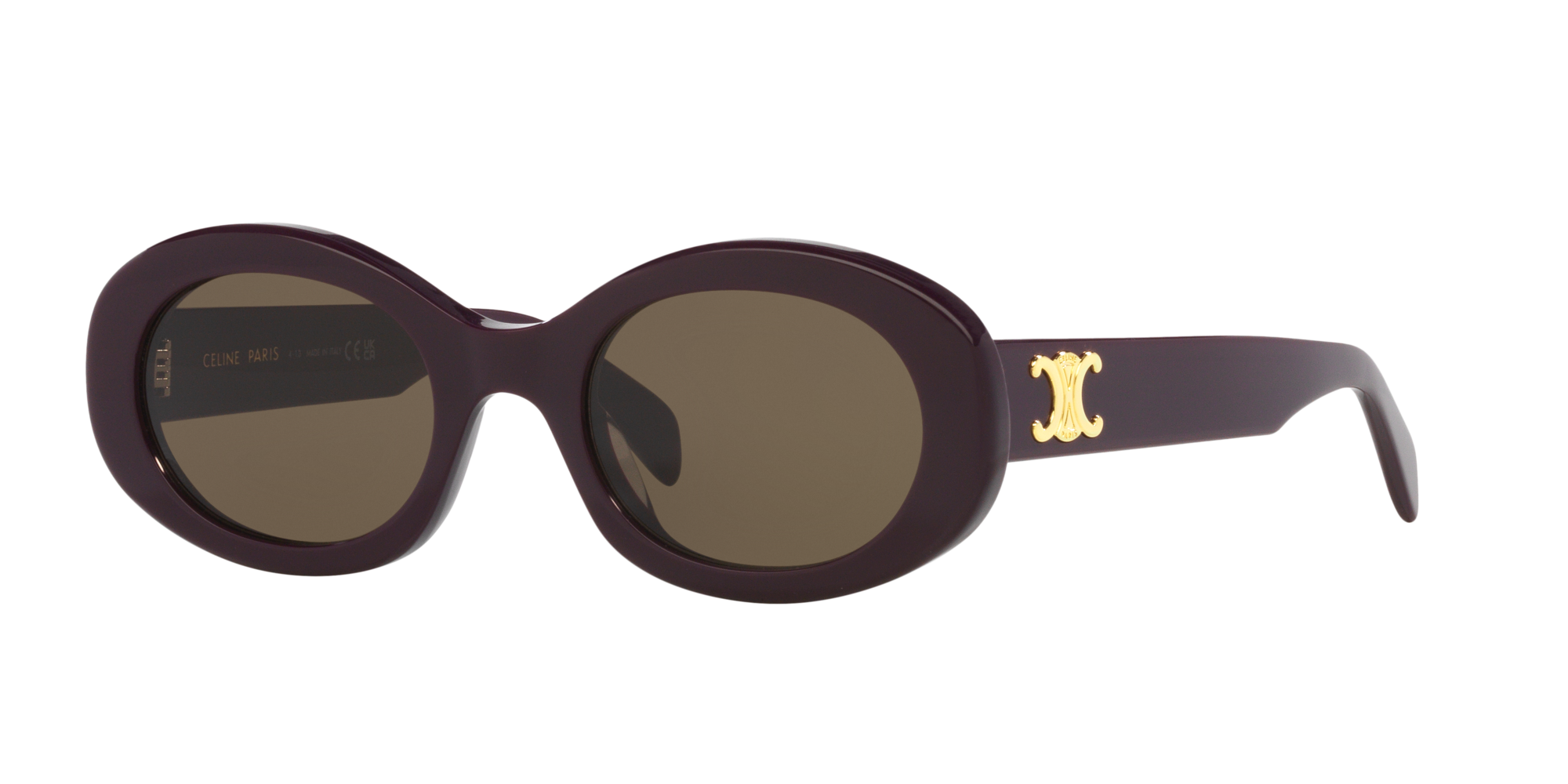 Gold Triomphe round metal sunglasses | Celine Eyewear | MATCHES UK