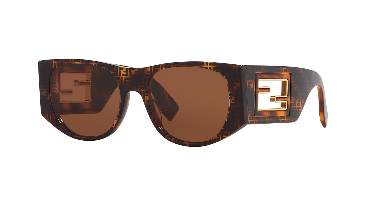 FENDI Baguette FE40109I Tortoise - Women Sunglasses, Brown Lens
