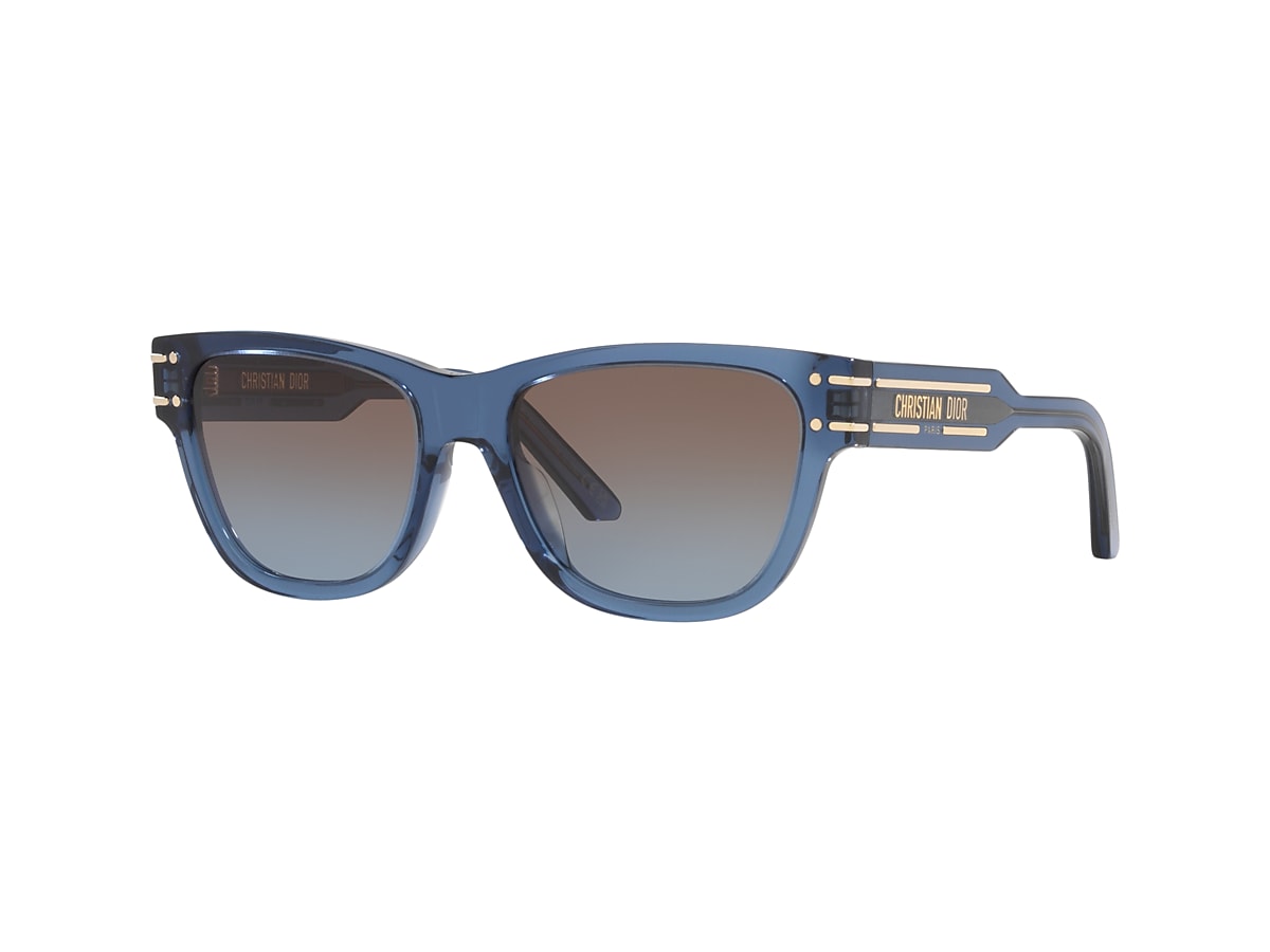 DIOR Diorsignature S6U Cd40145U 54 Red & Blue Shiny Sunglasses 