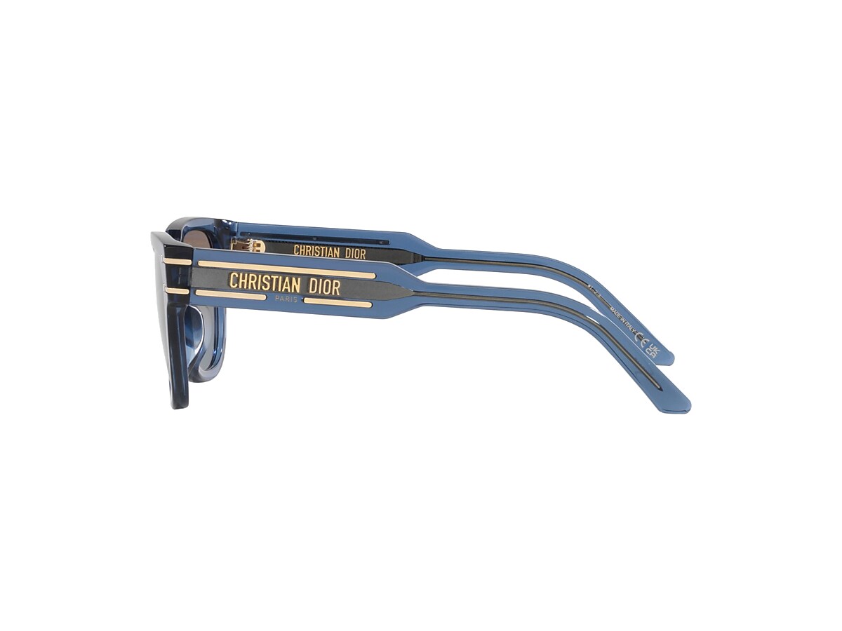 DIOR Diorsignature S6U Cd40145U 54 Red & Blue Shiny Sunglasses 