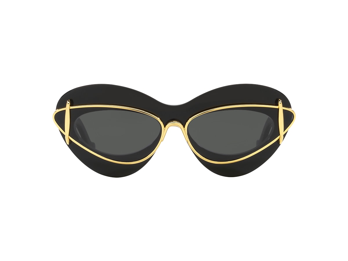 Loewe Double Frame LW40119I 67 Grey & Black Sunglasses | Sunglass