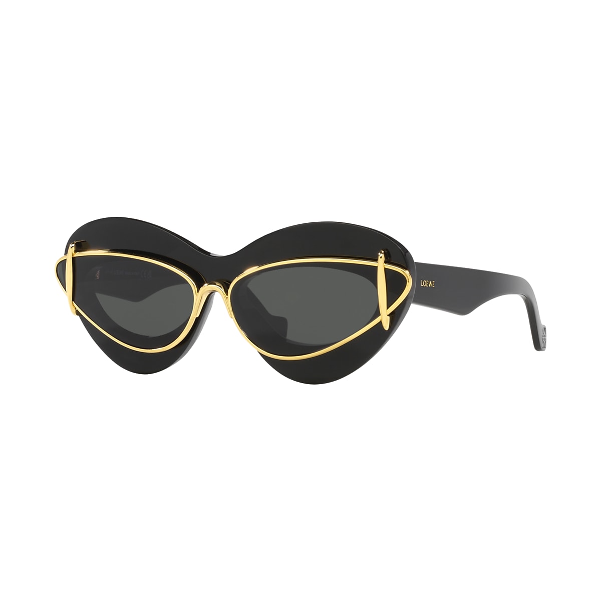 Loewe Double Frame LW40119I 67 Grey & Black Sunglasses 
