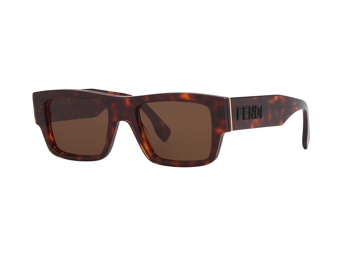 FENDI Signature Fe40118I Tortoise Red - Man Sunglasses, Brown Lens