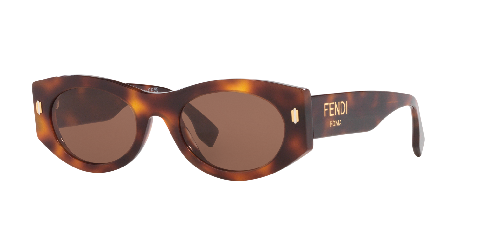 Shop Fendi Woman Sunglass  Roma Fe40125i In Brown