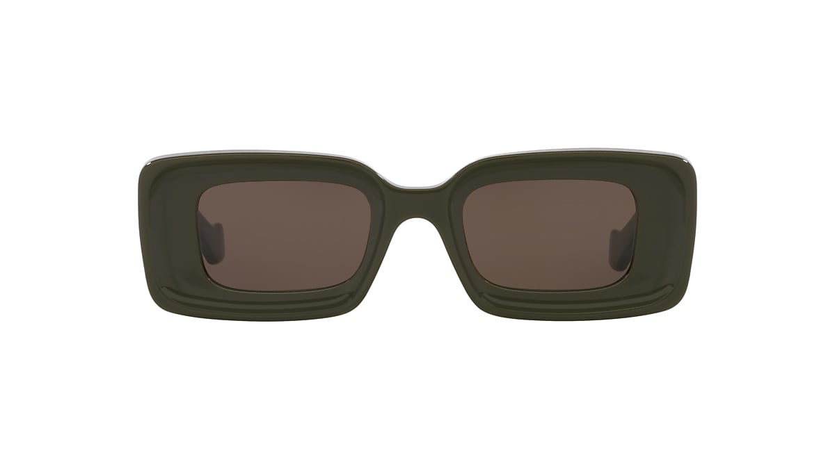 Loewe Anagram Lw40101I 46 Brown & Green Dark Sunglasses | Sunglass 