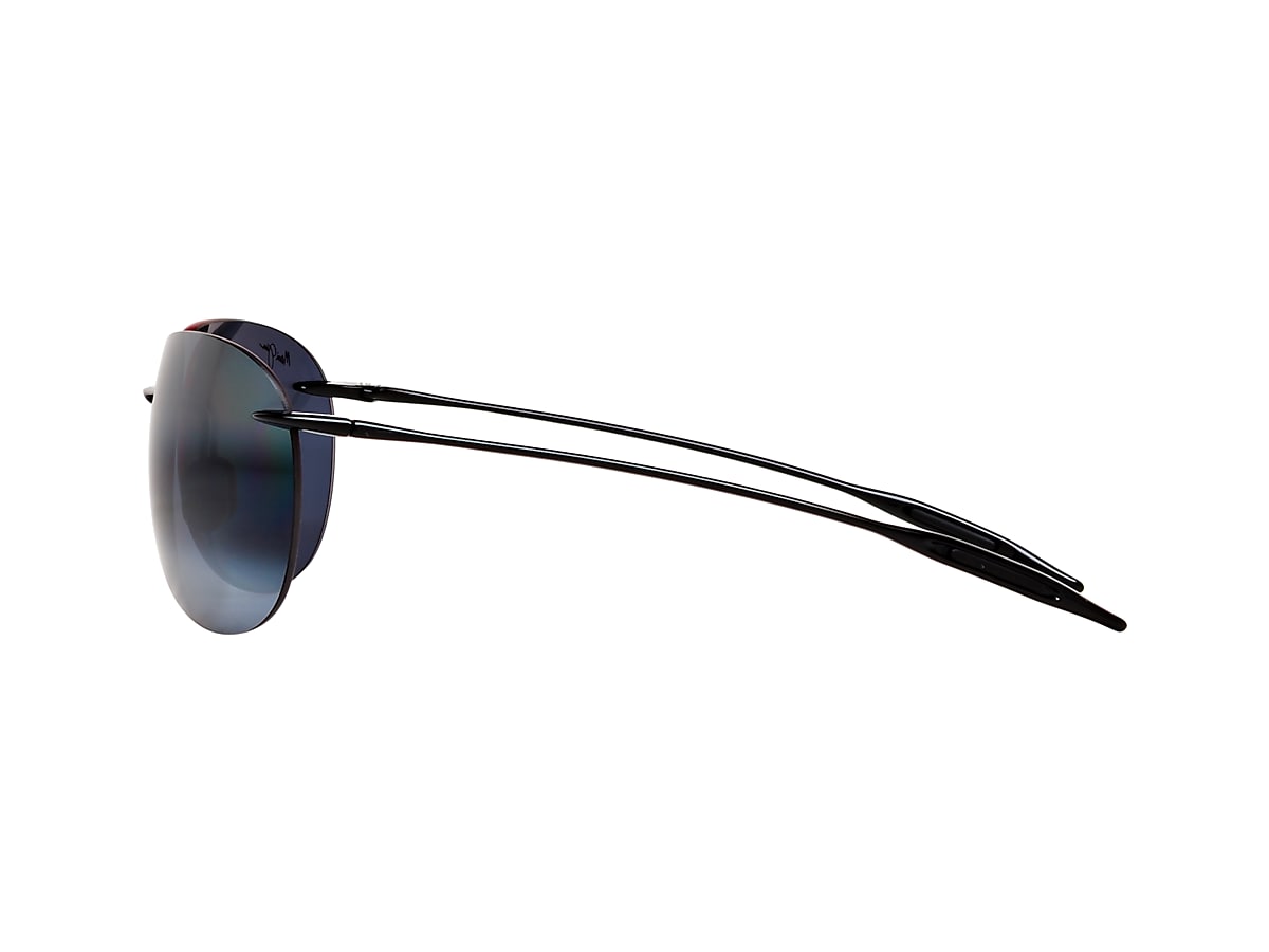 Maui Jim 421 Sugar Beach 62 Grey Mirror Polar & Black Shiny