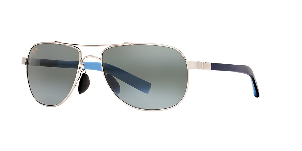 Maui Jim 327 Guardrails 58 Grey Mirror Polar & Silver