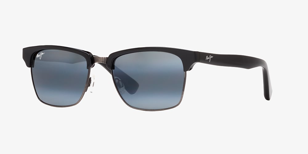 Maui Jim KAWIKA 54 Grey Polar & Black Shiny Polarized Sunglasses | Sunglass  Hut USA