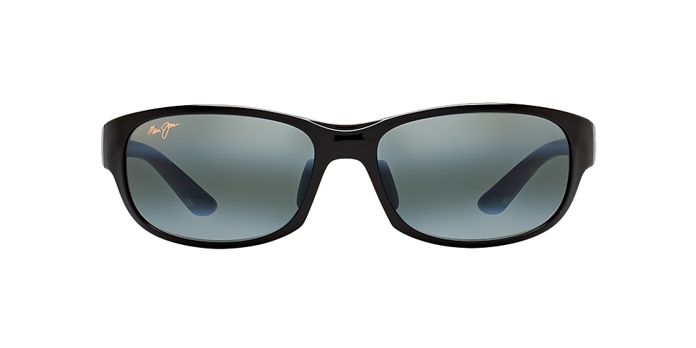 Maui Jim Twin Falls 63 Grey Mirror Polar & Black Shiny Polarized