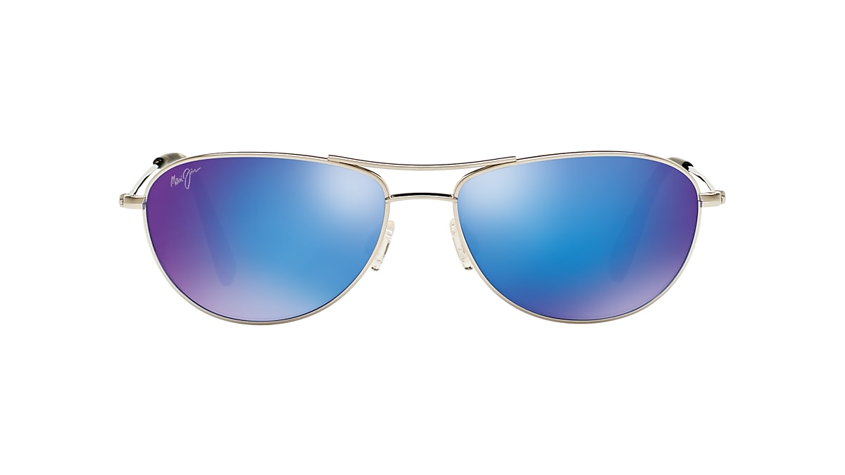 Maui Jim MJ000458 56 Blue Hawaii Mirror Polarized Silver