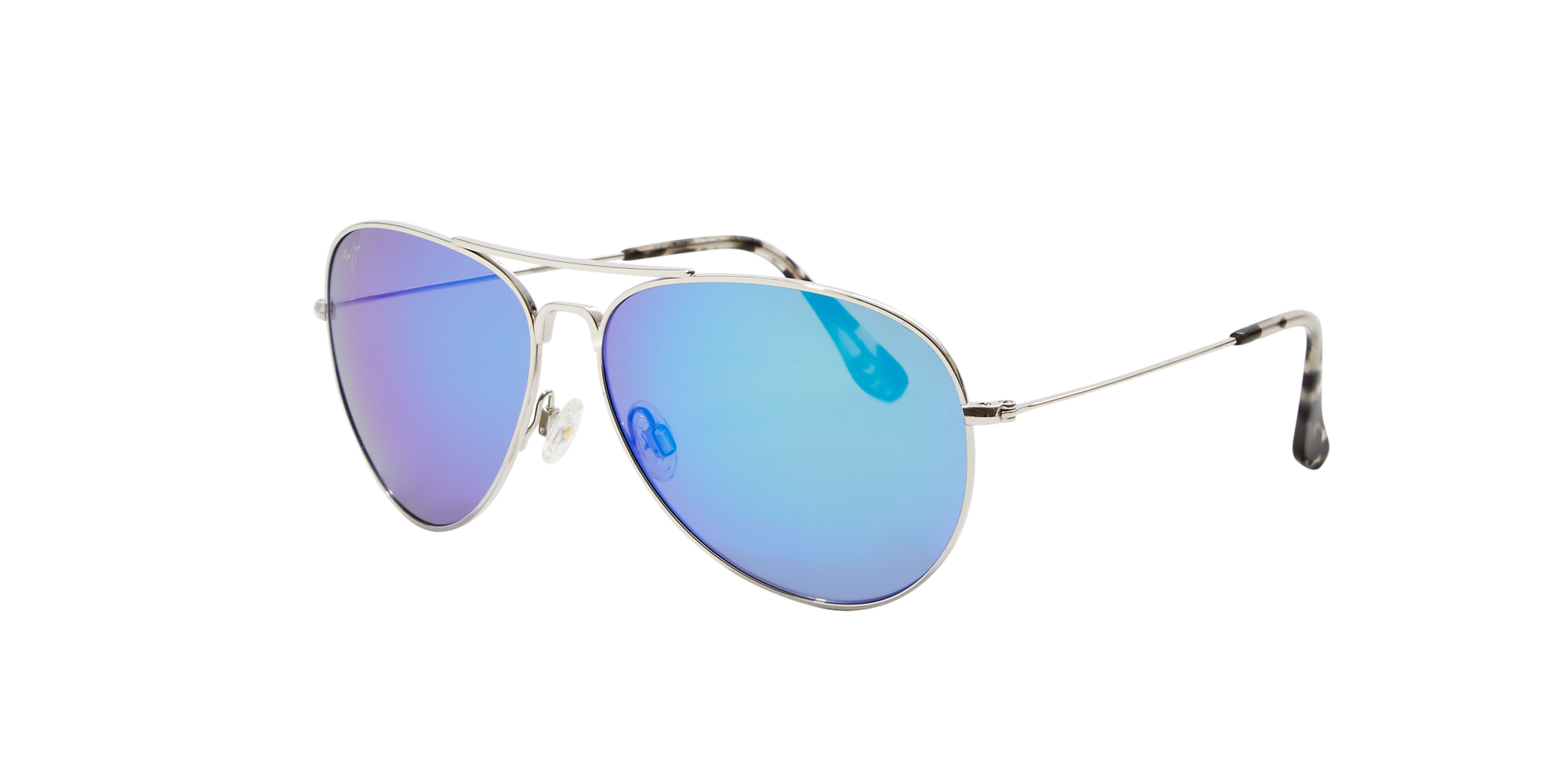 Maui Jim 264 Mavericks 61 Blue Hawaii Mirror Polarized & Silver