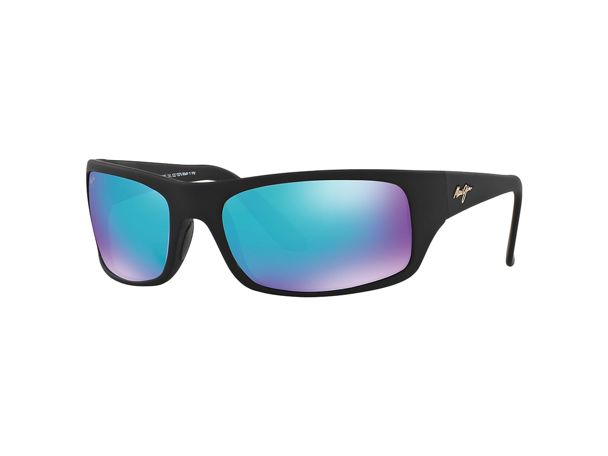 Maui Jim Peahi XXL 65 19 Polarised with Blue lenses and Black frame Sunglass Hut