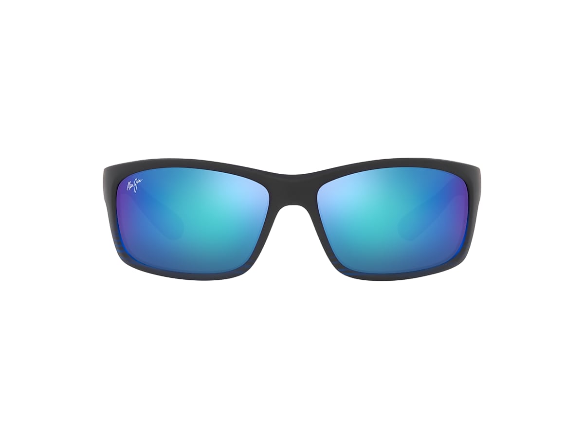 Også hende højttaler Maui Jim 766 KANAIO COAST 61 Blue Mirror Polar & Black Matte Polarized  Sunglasses | Sunglass Hut USA