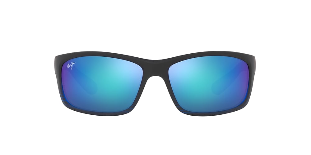 Maui Jim 766 Kanaio Coast 61 Blue Hawaii Mirror Polarized & Black 