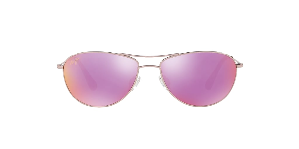 Maui Jim 245 BABY BEACH 56 Pink & Pink Polarized Sunglasses | Sunglass ...