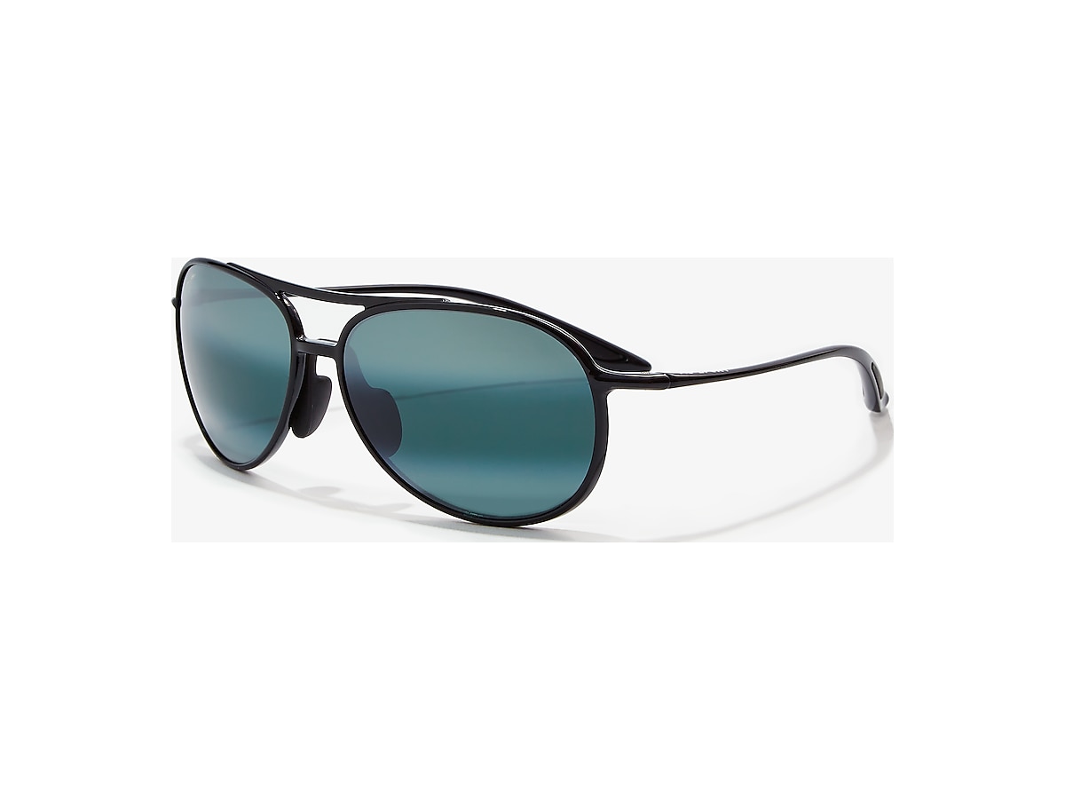 Maui Jim 438Alelelebridge 60 Neutral Grey Polarized & Black Gloss