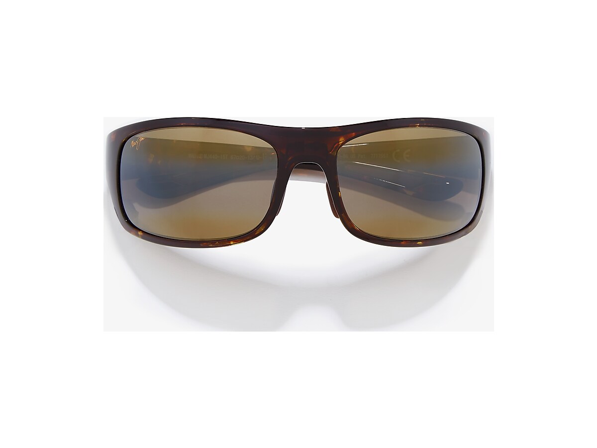 MAUI JIM 440BIGWAVE Black - Unisex Sunglasses, Bronze Polar Lens
