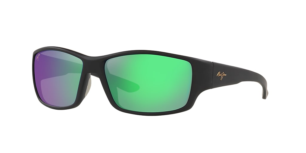 Maui Jim Local Kine 62 MAUI Green® Mirror Polarized & Black Green ...