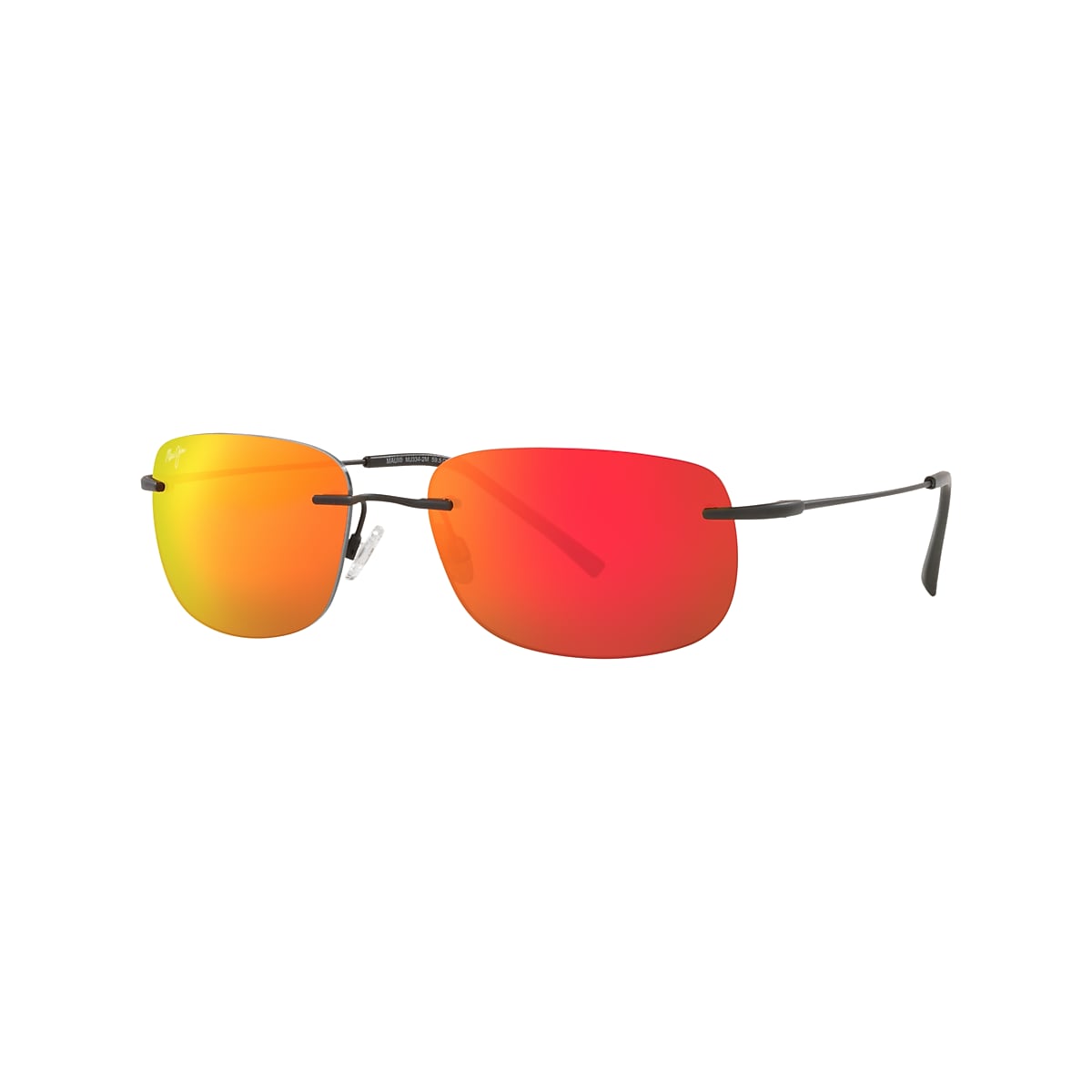 Maui Jim OHAI 59 Red Mir Pol & Black Matte Polarized Sunglasses | Sunglass  Hut USA