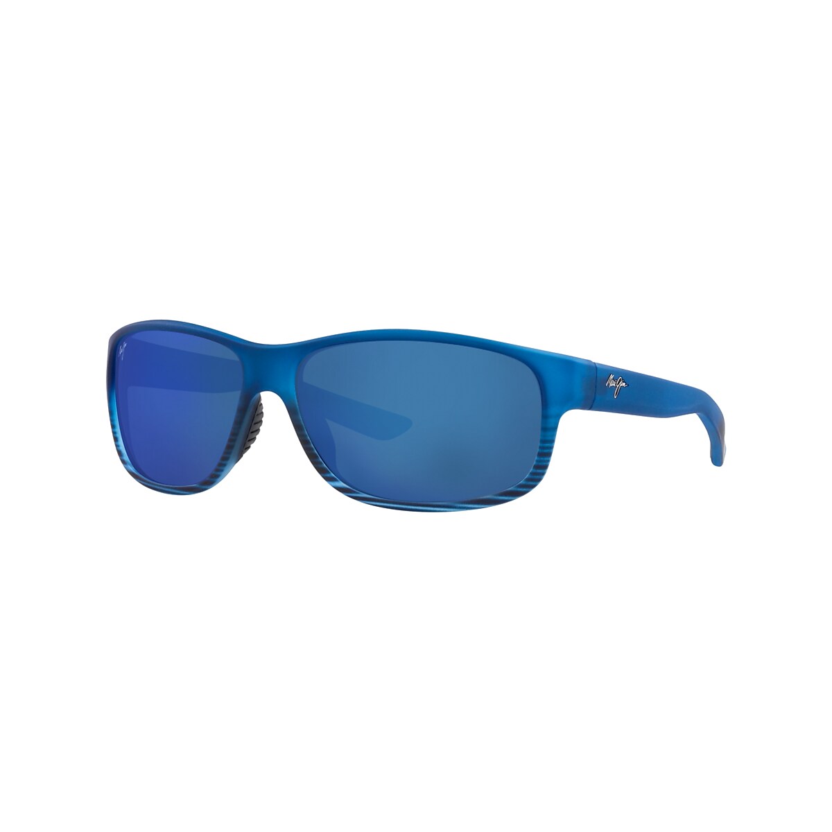 MAUI JIM Kaiwi Channel Blue Black Havana - Unisex Sunglasses, Blue Hawaii  Mirror Polarized Lens