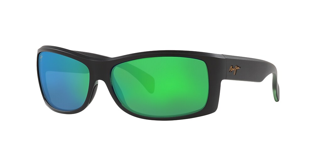 Maui Jim Equator 65 MAUI Green Mirror Polarized Noir mat Verre