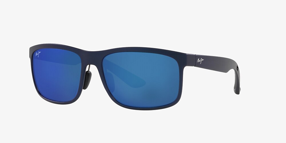 Maui Jim Huelo 58 Blue Hawaii Mirror Polarized & Blue Polarized Sunglasses