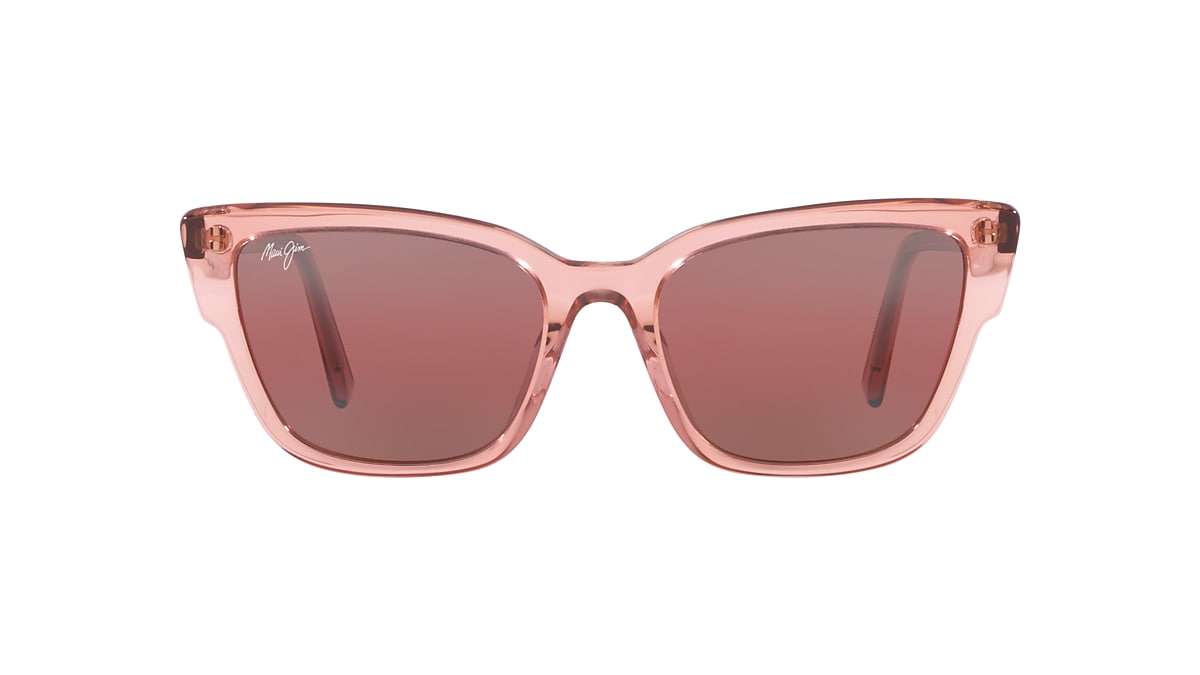 MAUI JIM KOU Pink Shiny - Female Sunglasses, Pink Mirror Lens