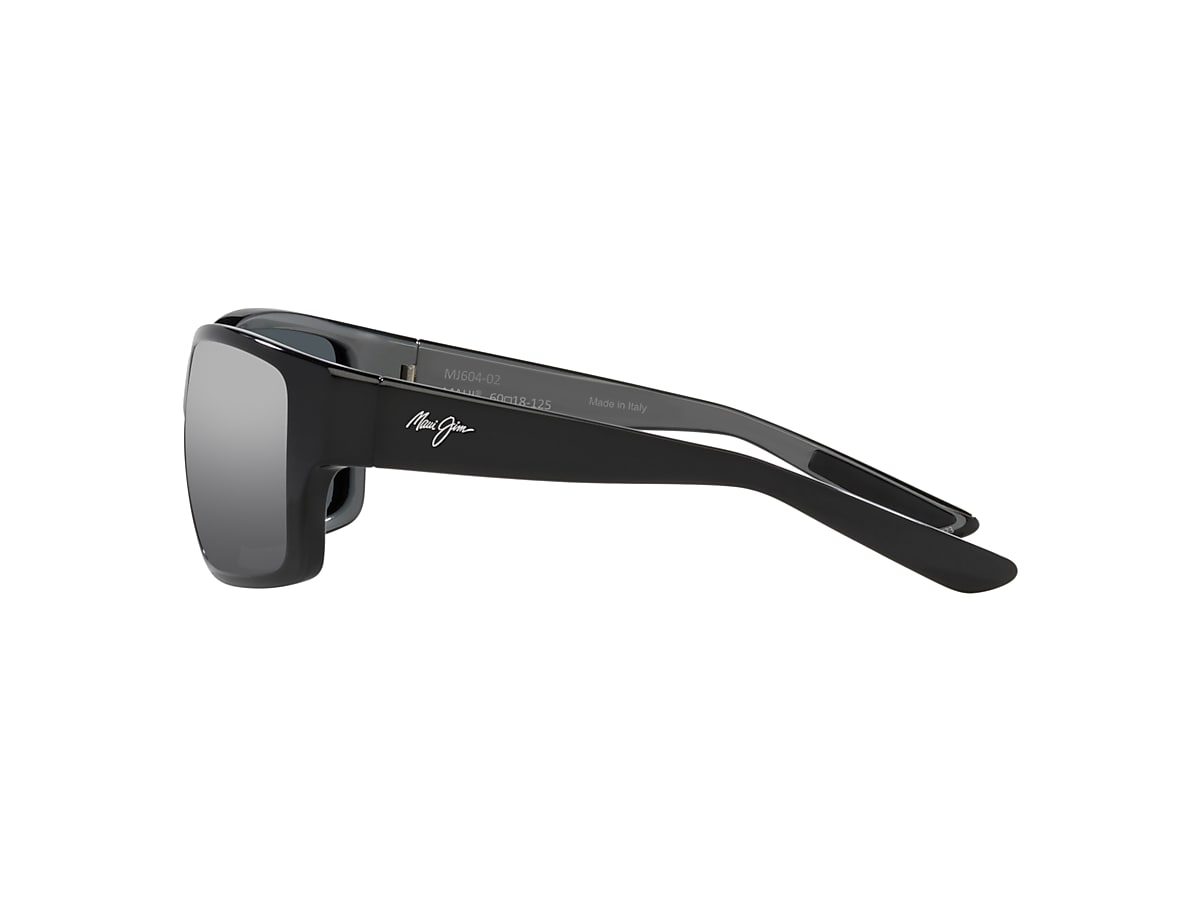 Maui Jim Mangroves 61 Grey & Black Shiny Polarized Sunglasses