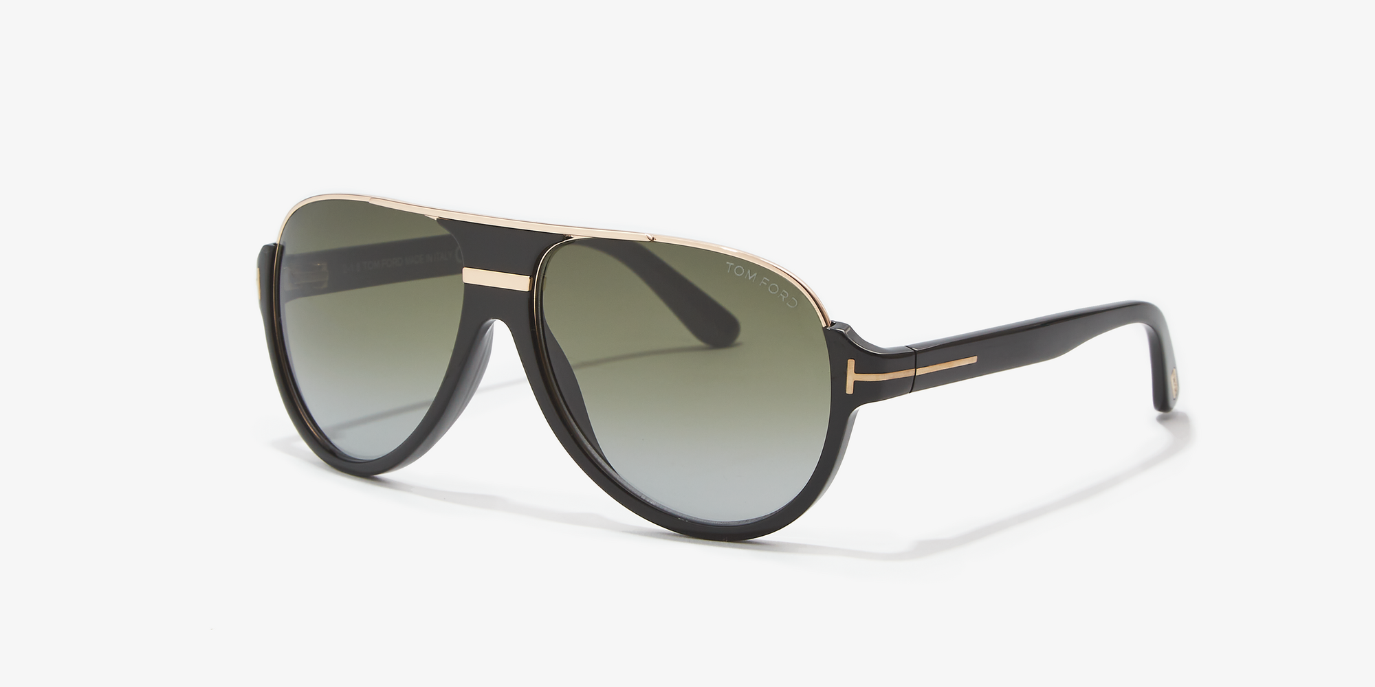 Tom Ford Dimitry Sunglasses – Black Gold Green Pilot TF 334 FT0334 01P, 59mm, UV400, Made In Italy