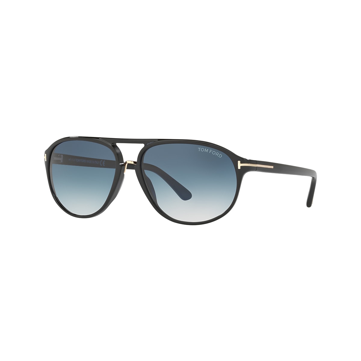 Tom Ford Ft0447 Jacob 60 Blue Gradient & Black Shiny Sunglasses