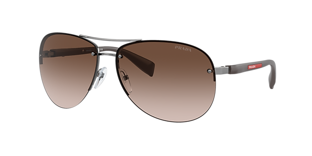 Prada Linea Rossa PS 56MS 65 Brown Gradient Gunmetal