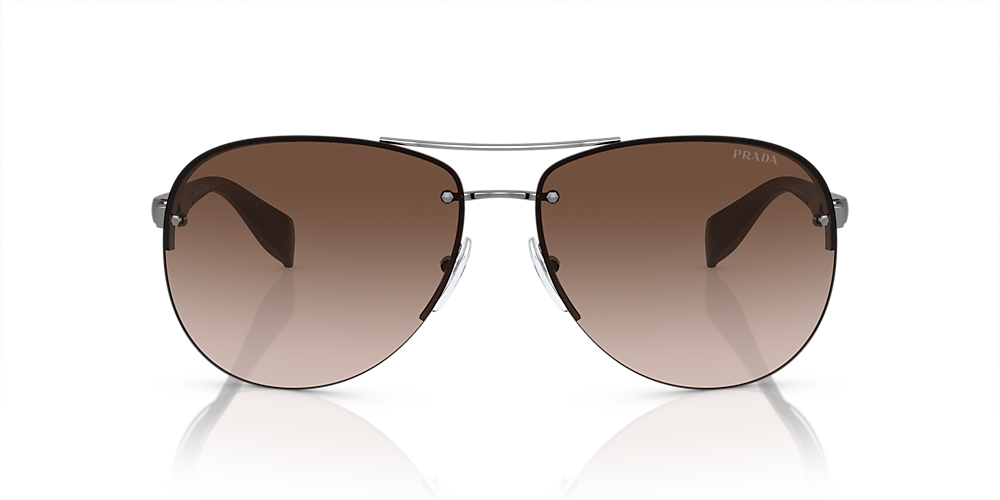 PRADA LINEA ROSSA PS 56MS Gunmetal - Men Sunglasses, Brown Gradient Lens