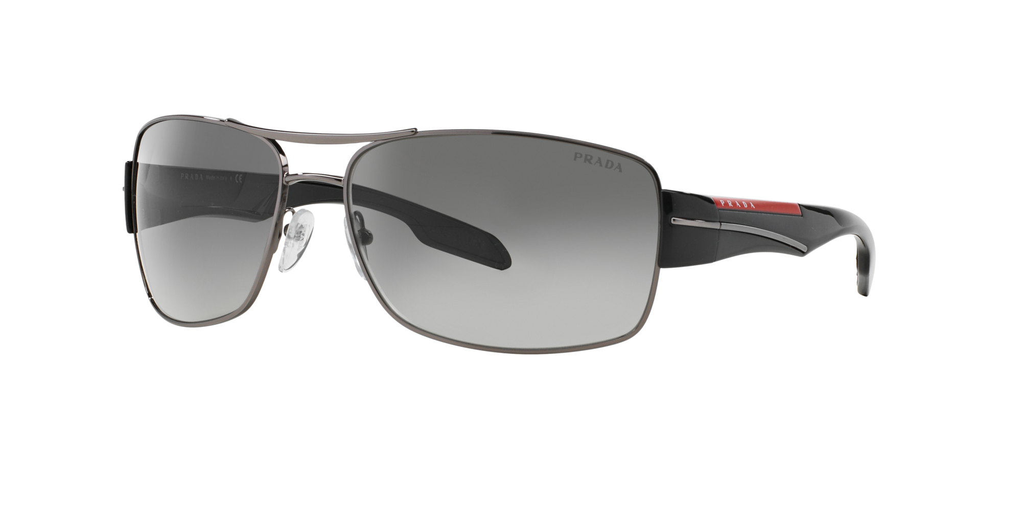 Prada PS53NS Active Rectangular Sunglasses, Gunmetal