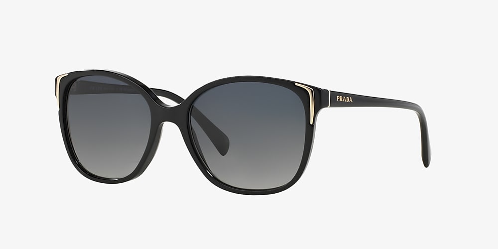 Prada PR 01OS CONCEPTUAL 55 Polar Gray Gradient & Black Polarized Sunglasses  | Sunglass Hut USA