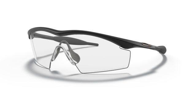 Óculos de sol Oakley M Frame OO9060, formato máscara, armação em o-matter preto, lente transparente