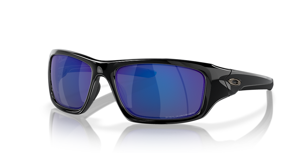Oakley OO9236 Valve® 60 Deep Blue Iridium Polarized & Polished Black Polarized  Sunglasses | Sunglass Hut USA