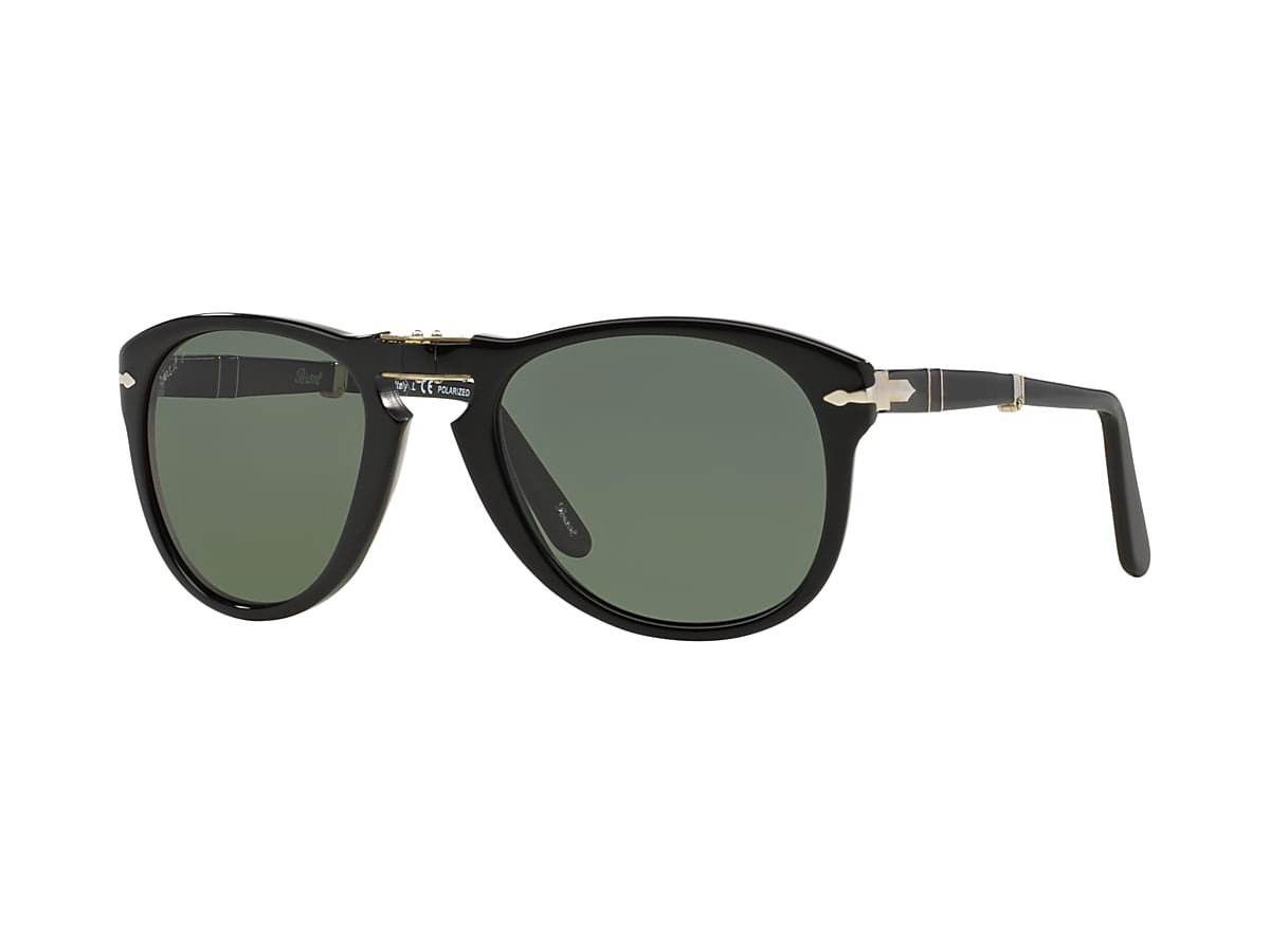 Persol PO0714 714 Original L 54 21 Polarised with Green lenses and Black frame Sunglass Hut