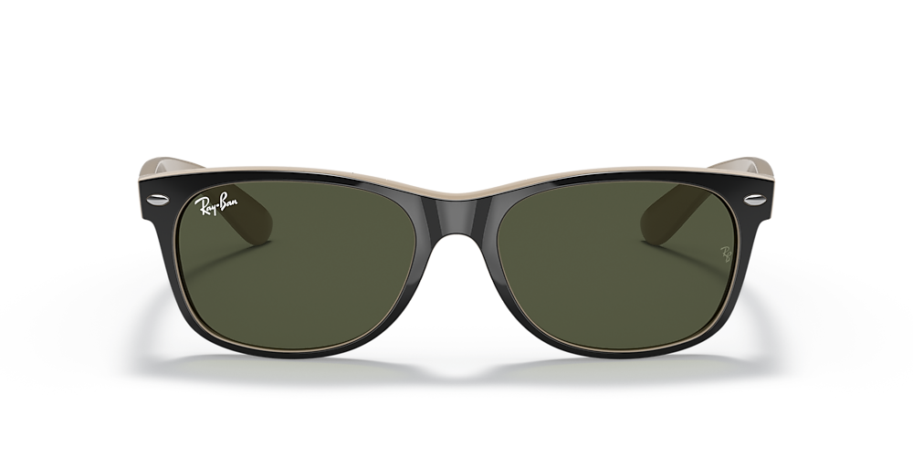 Ray-Ban RB2132 New Wayfarer Color Mix 55 Green u0026 Black Sunglasses |  Sunglass Hut USA