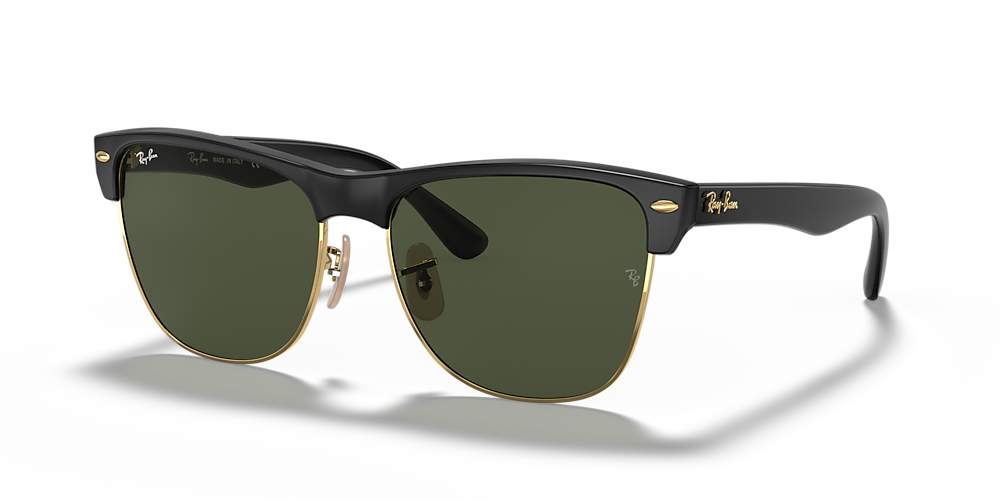 Ray-Ban RB4175 Clubmaster Oversized 57 Green Classic G-15 & Black On Gold  Sunglasses | Sunglass Hut Australia
