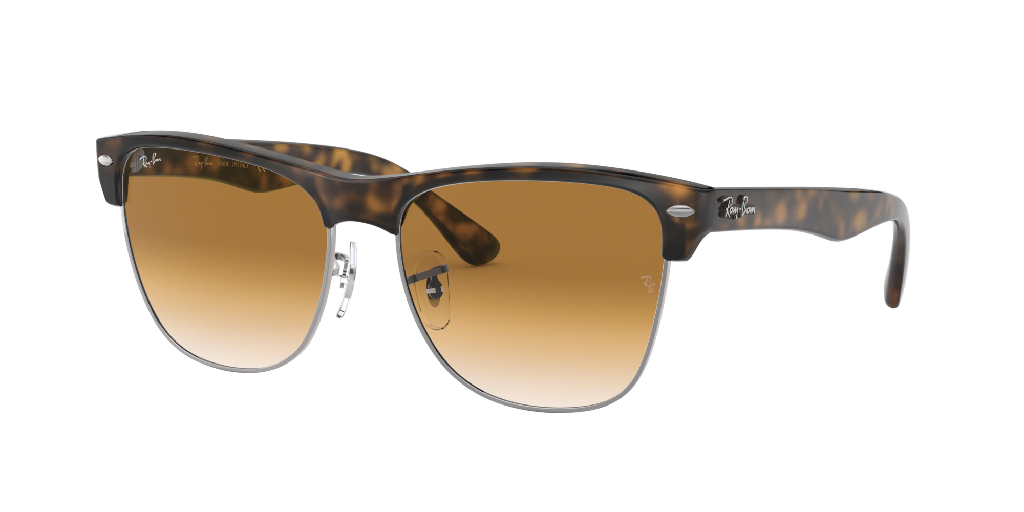ray ban clubmaster tortoise brown lens