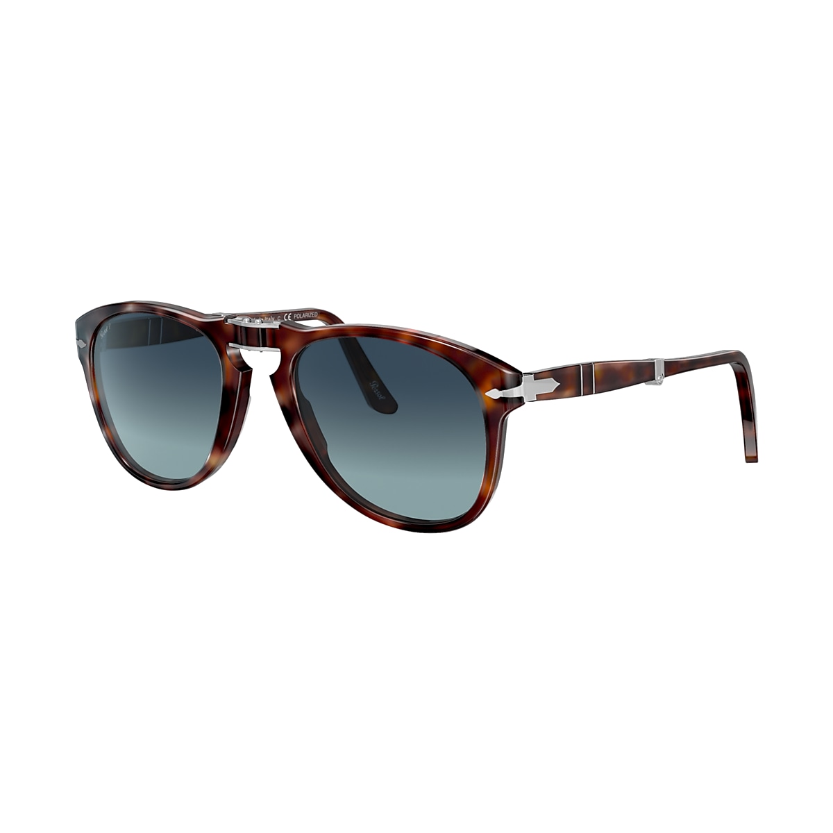 Persol PO 714 108/58 Caffe w/Green Polarized Folding Sunglasses 52mm