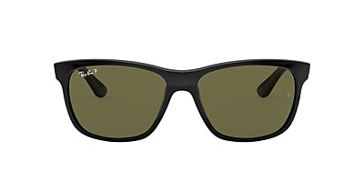 Ray-Ban RB4181 57 Green & Black Polarized Sunglasses | Sunglass