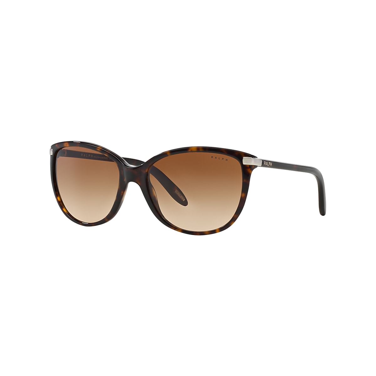 Ralph RA5160 57 Gradient Brown & Shiny Dark Tortoise Sunglasses 