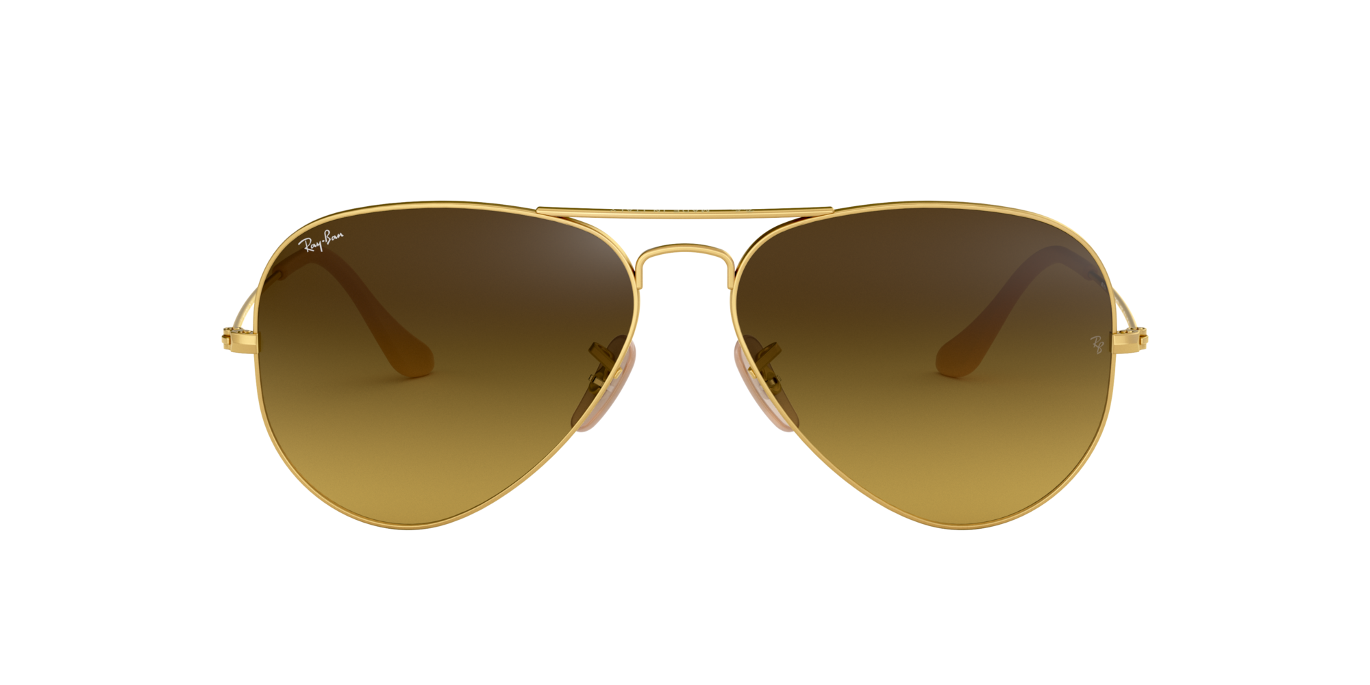 ray ban aviators gold frame brown gradient lens