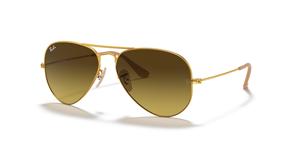 Ray-Ban RB3025 Aviator Gradient 58 Gradient & Gold Sunglasses | Sunglass Hut USA