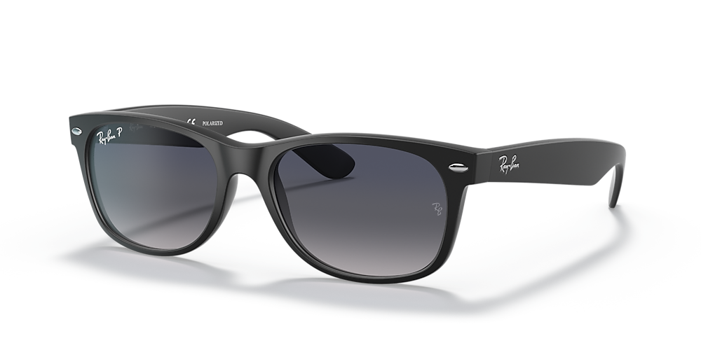 Ray-Ban RB2132 New Wayfarer Classic 55 Polarized Blue/Grey Gradient & Black Polarized  Sunglasses | Sunglass Hut USA