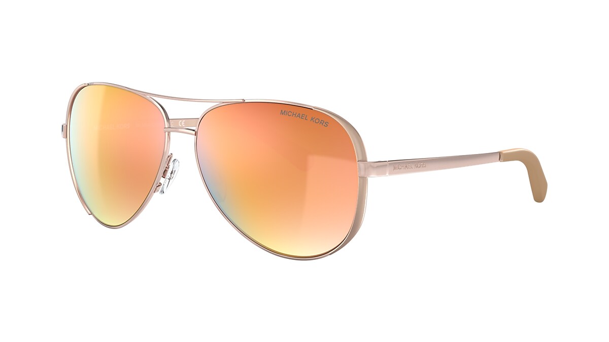 Michael Kors MK5004 Chelsea 59 Rose Gold Gradient Flash & Rose Gold  Sunglasses | Sunglass Hut USA