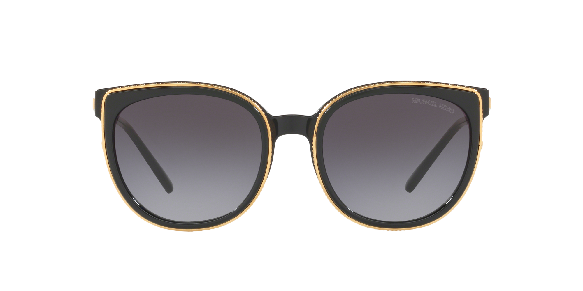 Michael Kors MK2089U BAL HARBOUR 55 Dark Grey Gradient \u0026 Gold/Black  Sunglasses | Sunglass Hut USA