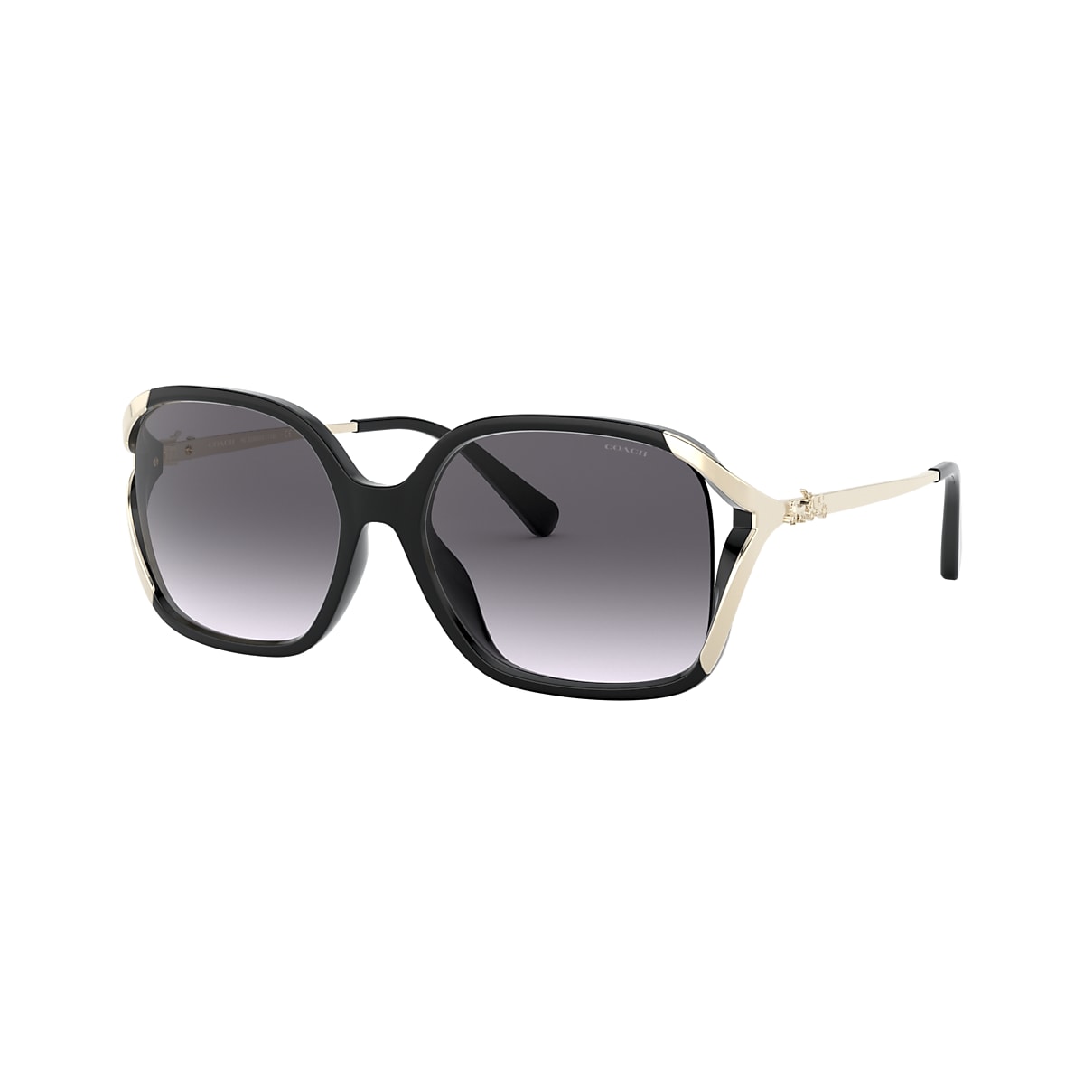 【送料,関税込】 COACH サングラス L1116 HC8280U Coach HC8280U L1116 XL (57 - 17) with Grey lenses and Black